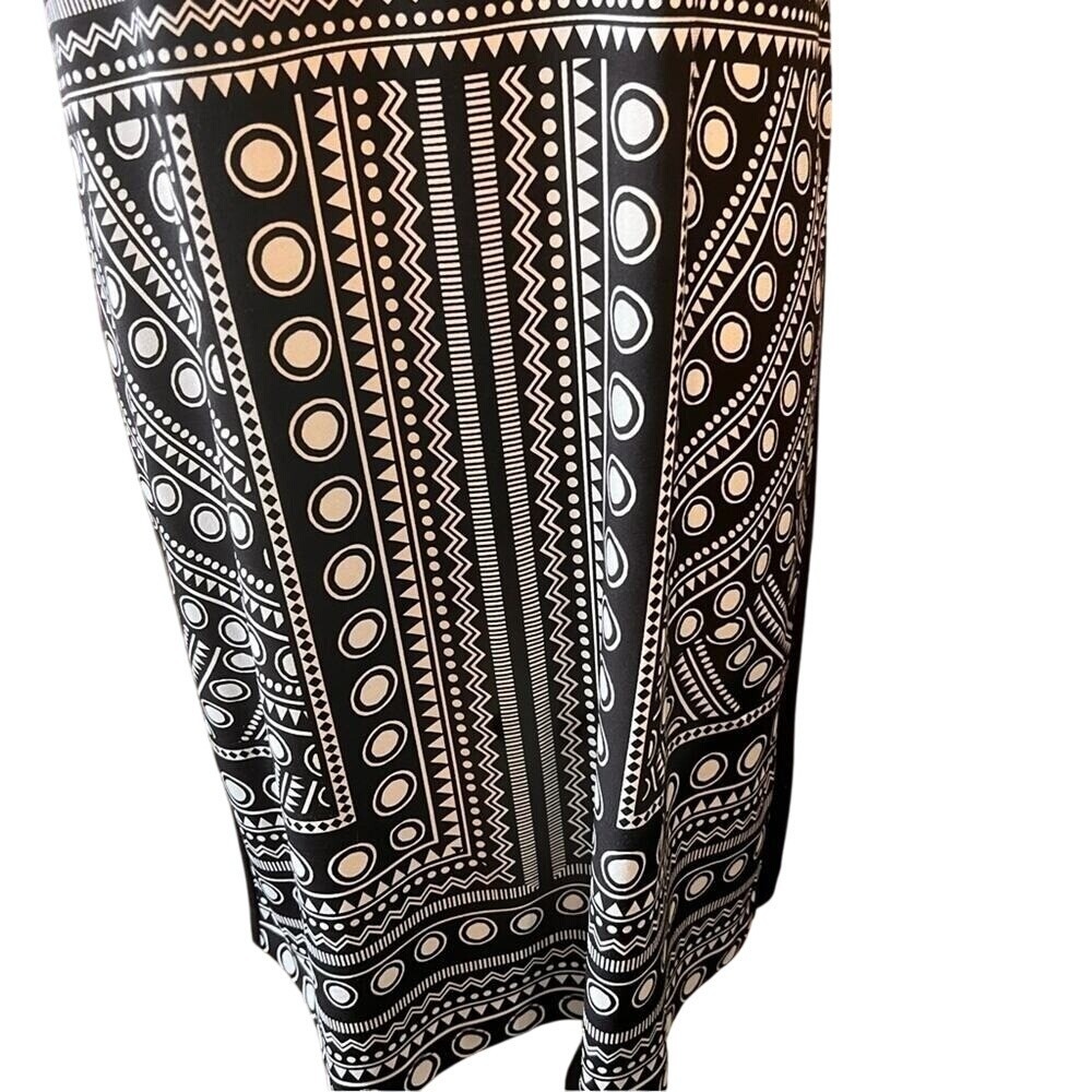 Banana‎ Republic Black and White Sheath Tribal Geometric Print Dress Medium - Picture 3 of 10
